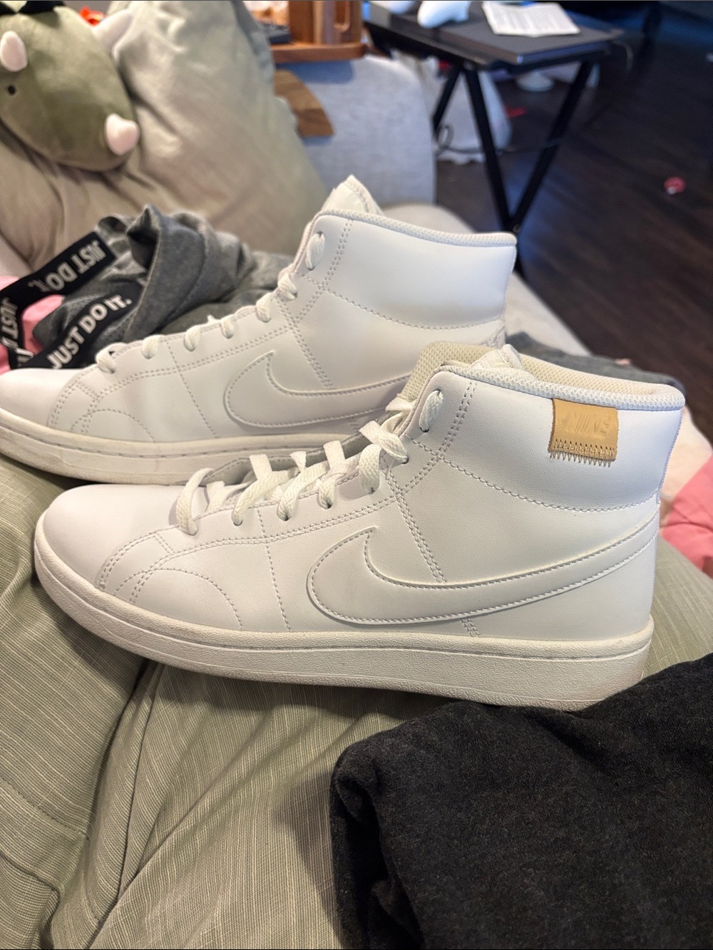 Nike White High-Top Sneakers (Court Royale 2 Mid)